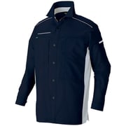 AZ3535-010-6L [アイトス 長袖シャツ（男女兼用）AZ3535 ブラック×シルバーグレー 6L]