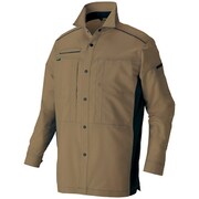 AZ3535-025-6L [アイトス 長袖シャツ（男女兼用）AZ3535 カーキ×ブラック 6L]