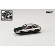 HJ641052BSB 1/64 トヨタ スプリンター トレノ GT APEX AE86 JDM Style カーボンボンネット シルバー/ブラック [ダイキャストミニカー]