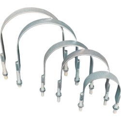 FUB-JIS10K-100A-3MC [HIーLEAD JIS10Kフランジ用Uバンド 三価クロメート 100A ナット2個付き]