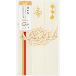 金封602 結婚祝 染め紙 白練 祝儀袋 25602006
