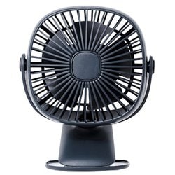充電式2wayクリップライトファン アッシュグレー MO-F025-AG