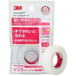 トランスポア サージカルテープ プラスティックタイプ 12.5mm×9.1m 半透明 1巻 個包装 1527EP-0