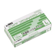 1004 [エブケアプラスチックグローブ（箱粉無 L 100枚入り]