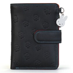 MY13704 [my walit×miffy 2つ折りジップパース ブラックペース]