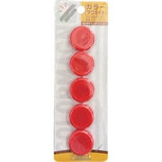 サンケー カラーマグネット 30Φ 赤 5個入 CMRS-30-RD