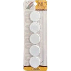 サンケー カラーマグネット 30Φ 白 5個入 CMRS-30-WH