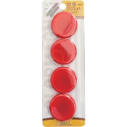 サンケー カラーマグネット 40Φ 赤 4個入 CMRS-40-RD