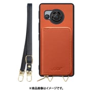 WORK24MPAO-OG-AR8 [AQUOS R8 用 小銭入れ付きスマホケース/PUレザー/ストラップ付き オレンジ]