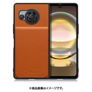 WORK56SCAO-CM-AR8 [AQUOS R8 用 折り畳み式カードポケット/本革/4枚収納 キャメル]