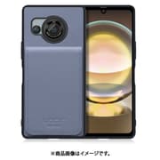 WORK56SCAO-BU-AR8 [AQUOS R8 用 折り畳み式カードポケット/本革/4枚収納 ブルー]