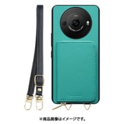 WORK24MPAO-TQ-AR8P [AQUOS R8 pro 用 小銭入れ付きスマホケース/PUレザー/ストラップ付き ターコイズ]