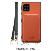 WORK24MPAO-OG-ASE6 [AQUOS sense6/6s 用 小銭入れ付きスマホケース/PUレザー/ストラップ付き オレンジ]