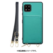 WORK24MPAO-TQ-ASE6 [AQUOS sense6/6s 用 小銭入れ付きスマホケース/PUレザー/ストラップ付き ターコイズ]