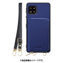 WORK24MPAO-NY-ASE6 [AQUOS sense6/6s 用 小銭入れ付きスマホケース/PUレザー/ストラップ付き ネイビー]