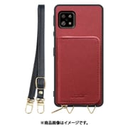 WORK24MPAO-RD-ASE6 [AQUOS sense6/6s 用 小銭入れ付きスマホケース/PUレザー/ストラップ付き レッド]