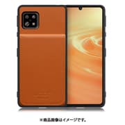 WORK56SCAO-CM-ASE6 [AQUOS sense6/6s 用 折り畳み式カードポケット/本革/4枚収納 キャメル]