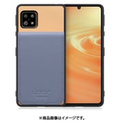 WORK56SCAO-BGBU-ASE6 [AQUOS sense6/6s 用 折り畳み式カードポケット/本革/4枚収納 ベージュブルー]