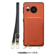 WORK24MPAO-OG-ASE7P [AQUOS sense7 plus 用 小銭入れ付きスマホケース/ plusUレザー/ストラップ付き オレンジ]