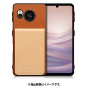 WORK56SCAO-CMBG-ASE7P [AQUOS sense7 plus 用 折り畳み式カードポケット/本革/4枚収納 キャメルベージュ]