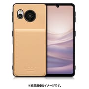 WORK56SCAO-BG-ASE7P [AQUOS sense7 plus 用 折り畳み式カードポケット/本革/4枚収納 ベージュ]