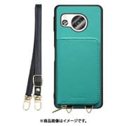 WORK24MPAO-TQ-ASE8 [AQUOS sense8 用 小銭入れ付きスマホケース/PUレザー/ストラップ付き ターコイズ]