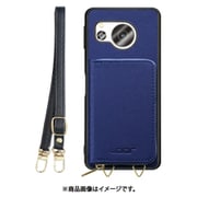 WORK24MPAO-NY-ASE8 [AQUOS sense8 用 小銭入れ付きスマホケース/PUレザー/ストラップ付き ネイビー]
