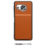 WORK56SCAO-CM-ASE8 [AQUOS sense8 用 折り畳み式カードポケット/本革/4枚収納 キャメル]