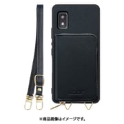 WORK24MPAO-BK-AWISH [AQUOS wish/wish2 用 小銭入れ付きスマホケース/PUレザー/ストラップ付き ブラック]