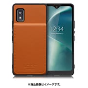 WORK56SCAO-CM-AWISH [AQUOS wish/wish2 用 折り畳み式カードポケット/本革/4枚収納 キャメル]