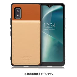 WORK56SCAO-CMBG-AWISH [AQUOS wish/wish2 用 折り畳み式カードポケット/本革/4枚収納 キャメルベージュ]