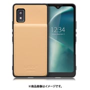WORK56SCAO-BG-AWISH [AQUOS wish/wish2 用 折り畳み式カードポケット/本革/4枚収納 ベージュ]