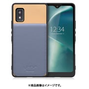 WORK56SCAO-BGBU-AWISH [AQUOS wish/wish2 用 折り畳み式カードポケット/本革/4枚収納 ベージュブルー]