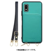 WORK24MPAO-TQ-AWISH3 [AQUOS wish3 用 小銭入れ付きスマホケース/PUレザー/ストラップ付き ターコイズ]