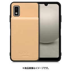 WORK56SCAO-BG-AWISH3 [AQUOS wish3 用 折り畳み式カードポケット/本革/4枚収納 ベージュ]