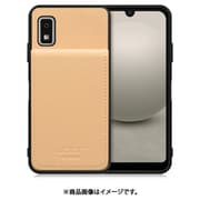 WORK56SCAO-BG-AWISH3 [AQUOS wish3 用 折り畳み式カードポケット/本革/4枚収納 ベージュ]