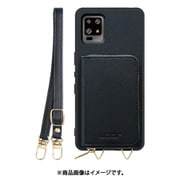 WORK24MPAO-BK-ZERO6 [AQUOS zero6 用 小銭入れ付きスマホケース/PUレザー/ストラップ付き ブラック]