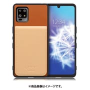 WORK56SCAO-CMBG-ZERO6 [AQUOS zero6 用 折り畳み式カードポケット/本革/4枚収納 キャメルベージュ]