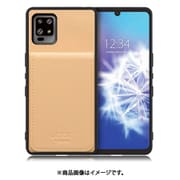 WORK56SCAO-BG-ZERO6 [AQUOS zero6 用 折り畳み式カードポケット/本革/4枚収納 ベージュ]
