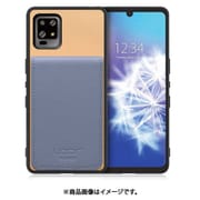 WORK56SCAO-BGBU-ZERO6 [AQUOS zero6 用 折り畳み式カードポケット/本革/4枚収納 ベージュブルー]