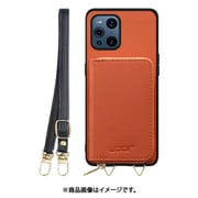 WORK24MPOPP-OG-OFDX3P [Find X3 Pro 用 小銭入れ付きスマホケース/PUレザー/ストラップ付き オレンジ]