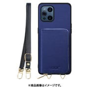 WORK24MPOPP-NY-OFDX3P [Find X3 Pro 用 小銭入れ付きスマホケース/PUレザー/ストラップ付き ネイビー]