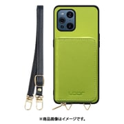 WORK24MPOPP-LG-OFDX3P [Find X3 Pro 用 小銭入れ付きスマホケース/PUレザー/ストラップ付き ライムグリーン]