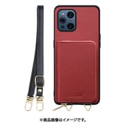 WORK24MPOPP-RD-OFDX3P [Find X3 Pro 用 小銭入れ付きスマホケース/PUレザー/ストラップ付き レッド]