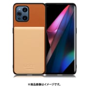 WORK56SCOPP-CMBG-OFDX3P [Find X3 Pro 用 折り畳み式カードポケット/本革/4枚収納 キャメルベージュ]
