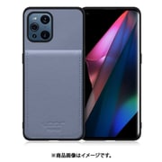 WORK56SCOPP-BU-OFDX3P [Find X3 Pro 用 折り畳み式カードポケット/本革/4枚収納 ブルー]