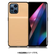 WORK56SCOPP-BG-OFDX3P [Find X3 Pro 用 折り畳み式カードポケット/本革/4枚収納 ベージュ]
