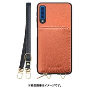 Galaxy A7 用 小銭入れ付きスマホケース/本革/ストラップ付き フラミンゴ WORK25MPGX-FM-A7
