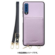 Galaxy A7 用 小銭入れ付きスマホケース/本革/ストラップ付き ラベンダー WORK25MPGX-PL-A7