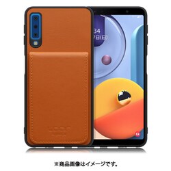 Galaxy A7 用 折り畳み式カードポケット/本革/4枚収納 キャメル WORK56SCGX-CM-A7